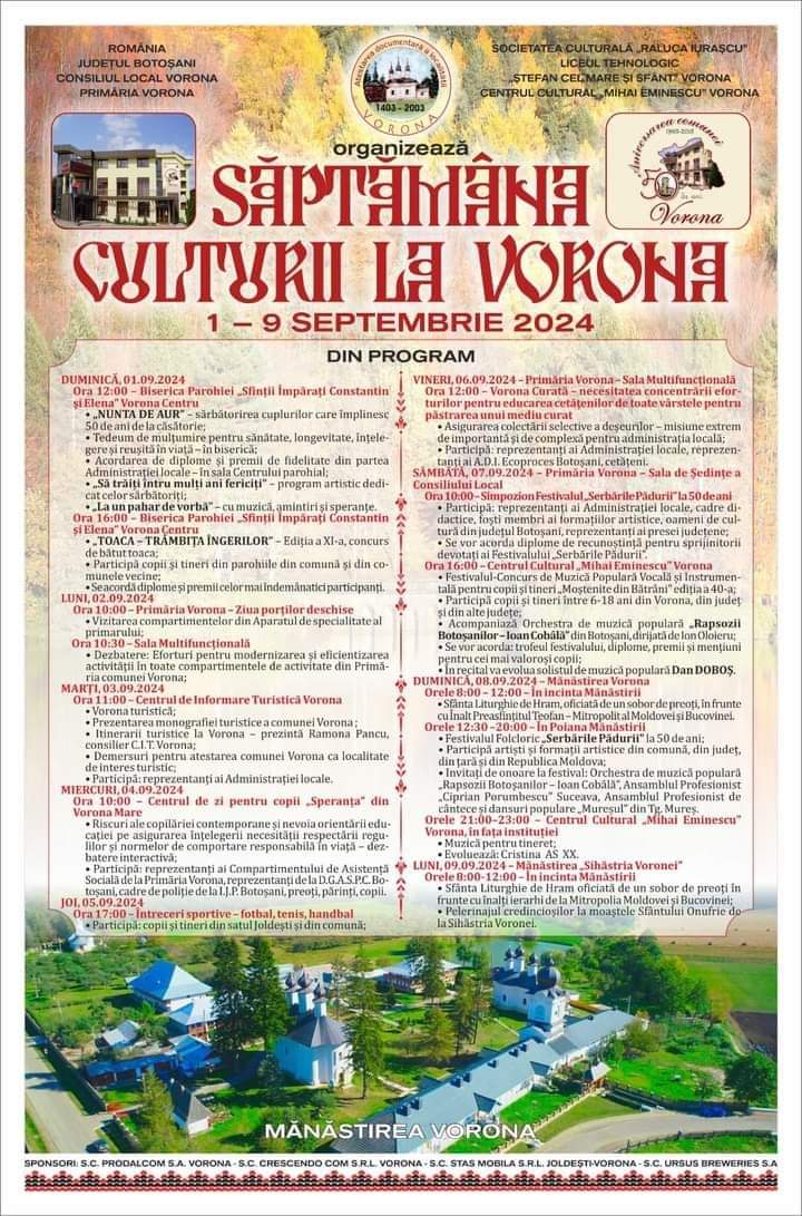 Săptămâna Culturii la Vorona