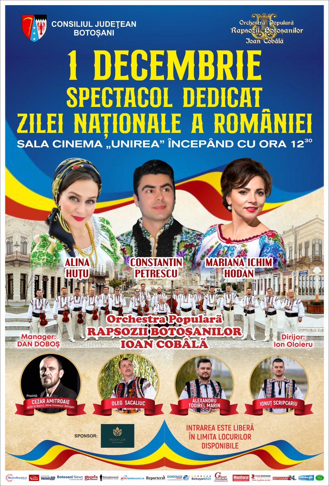 1 Decembrie – Spectacol dedicat Zilei Naționale a României