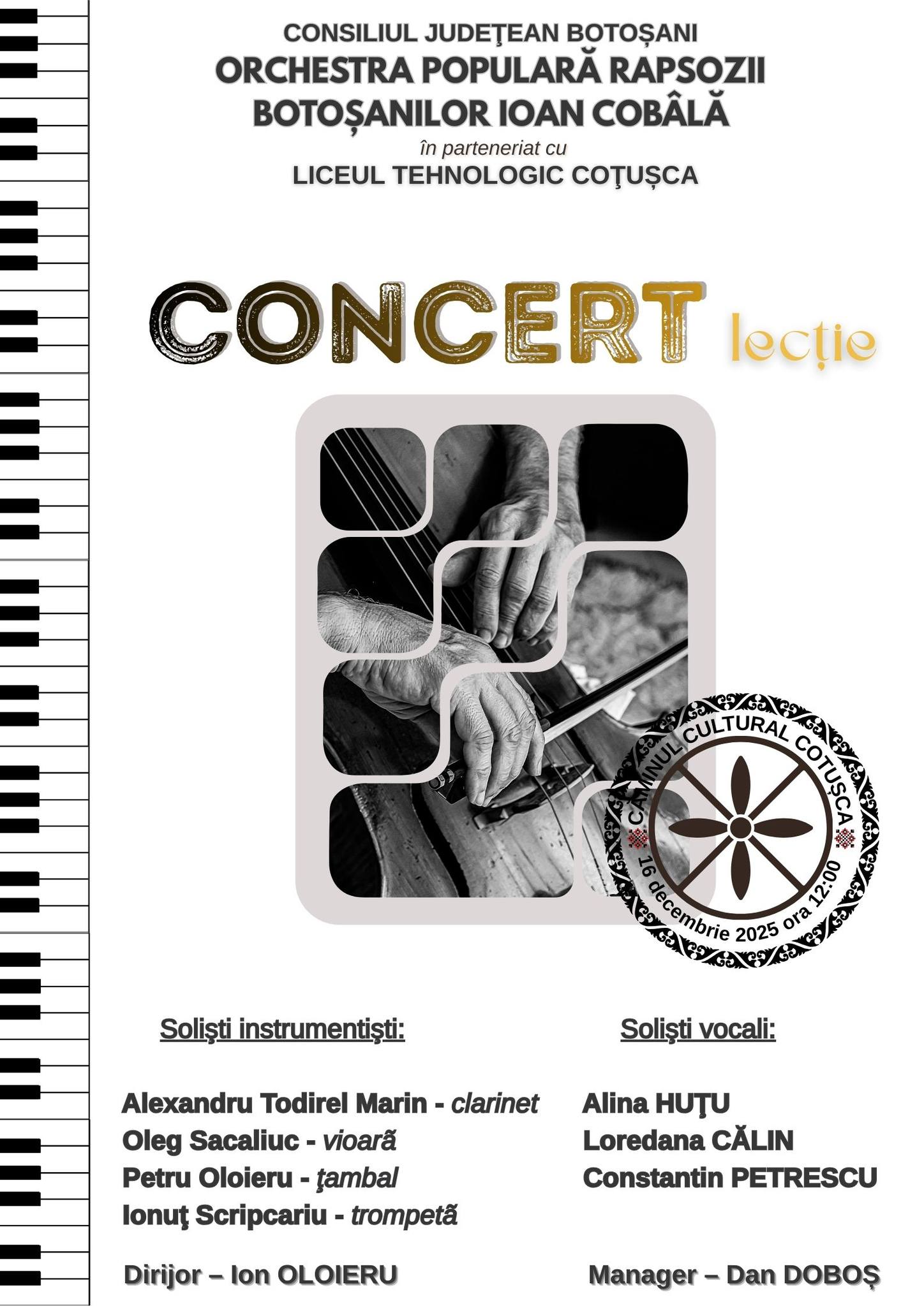 Concert lecție 16 decembrie Coțușca