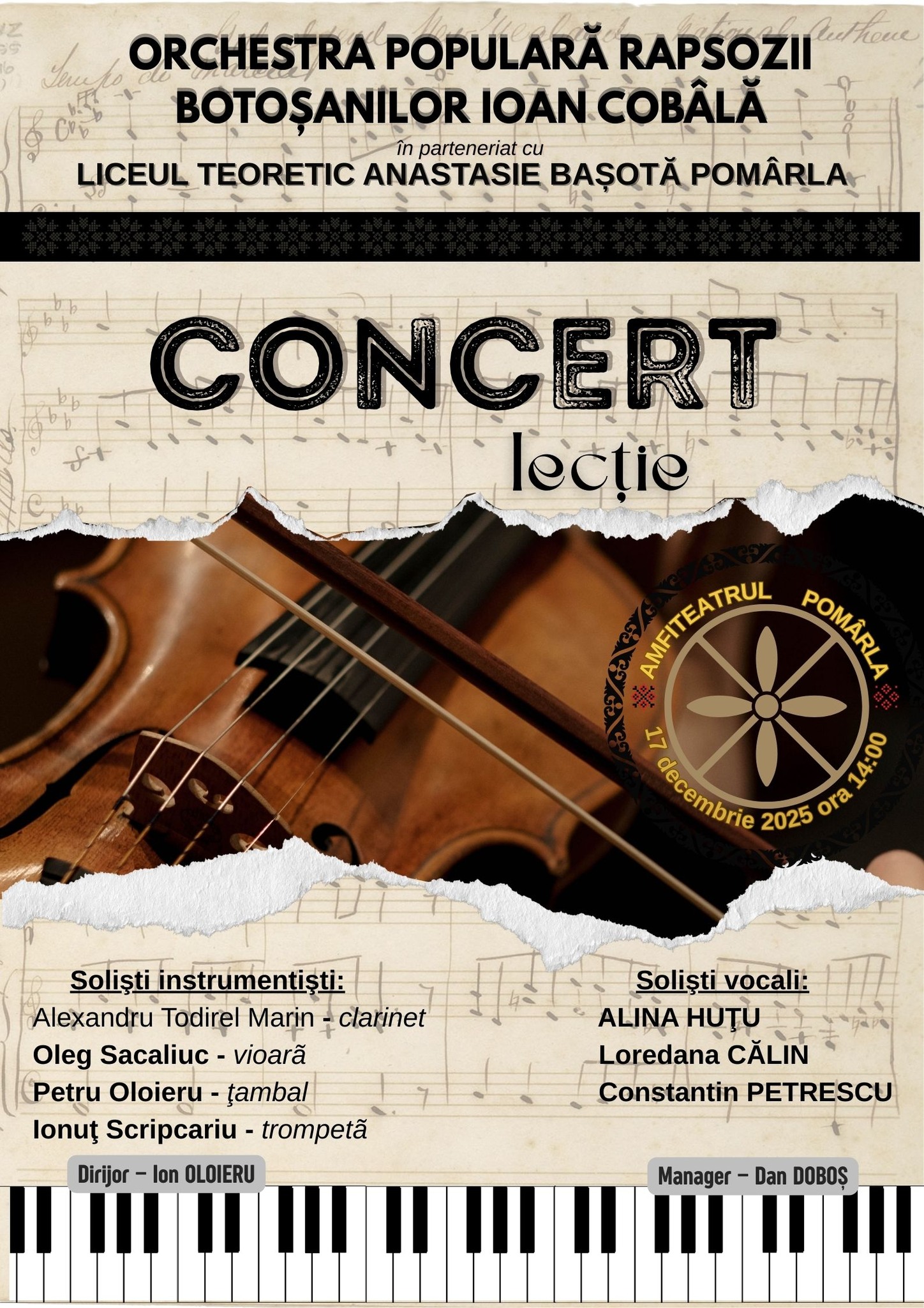 Concert lecție 17 decembrie Pomârla