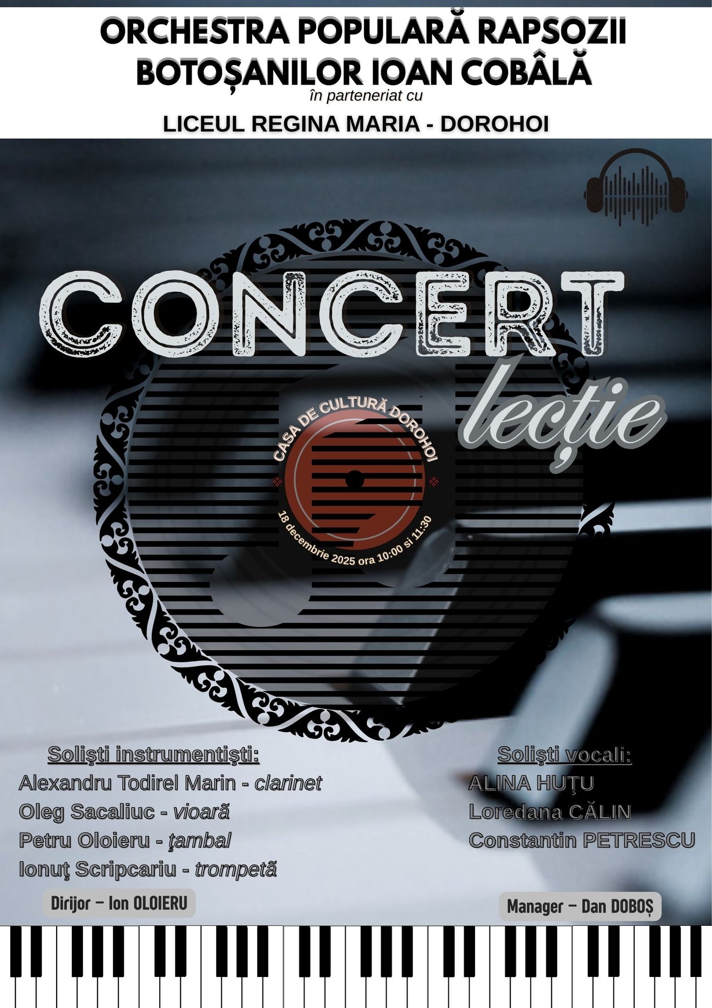 Concert lecție 18 decembrie Dorohoi