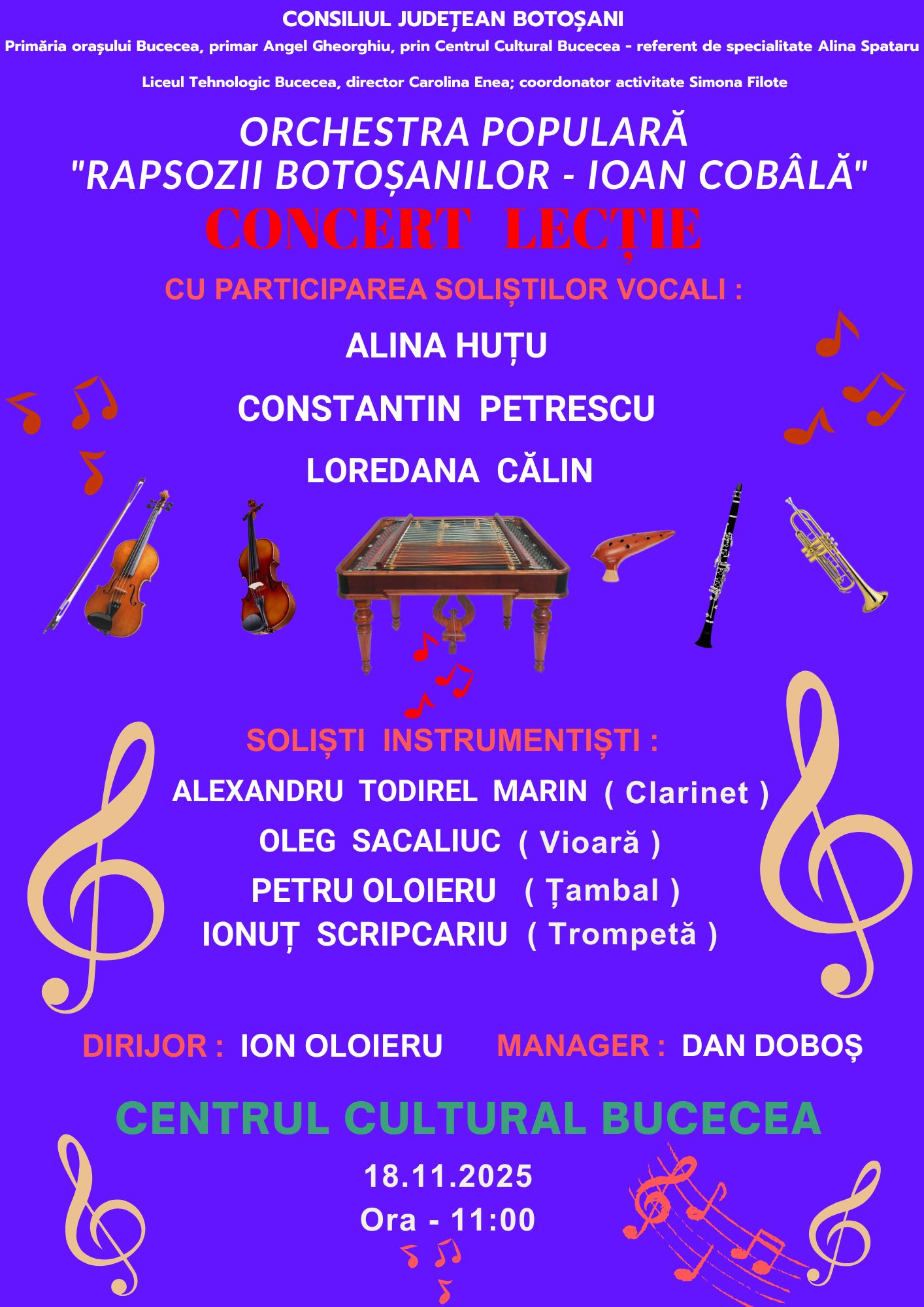 Concert lecție 18 noiembrie