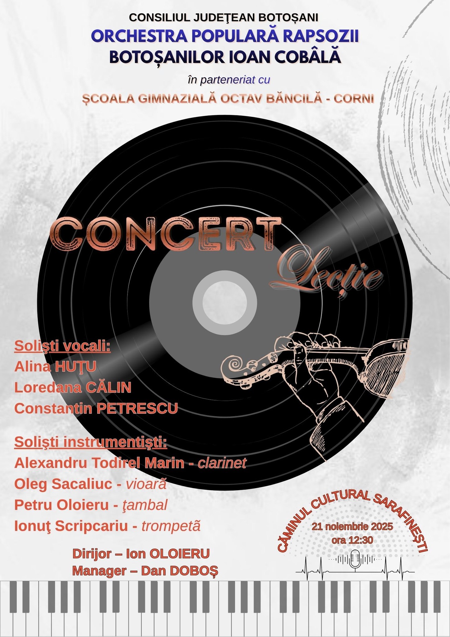 Concert lecție 21 noiembrie Sarafinești